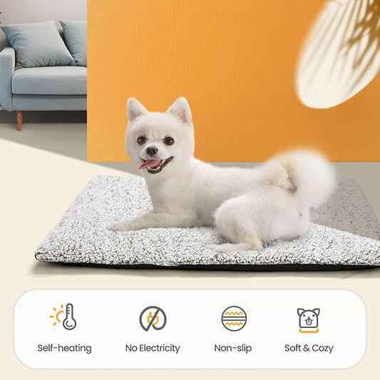 Self Warming Cat & Dog Bed Mat – Extra Warm Thermal Pet Pad with Washable Cover