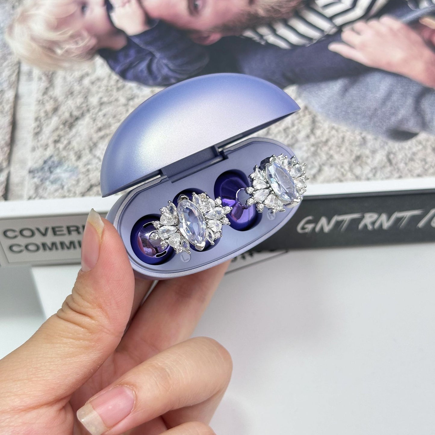 Flash Full Diamond Ice Flower Headset Diamond Buckle