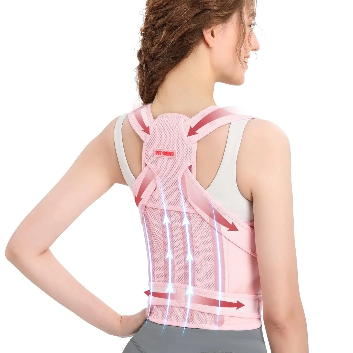 Sitting posture orthosis adult men and women open shoulder orthosis belt