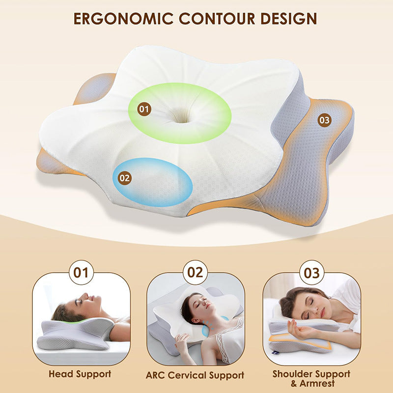 Ergonomic Memory Foam Cervical Pillow