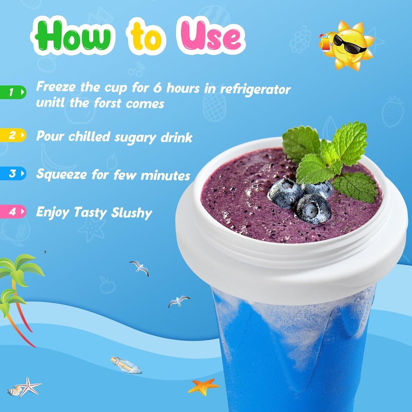 Cross-border homemade ice cup a kneaded ice cup cooling cup