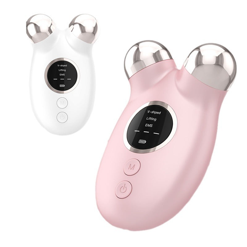 Portable EMS Microcurrent Facial Massager – Smooth Texture Skin Rejuvenation Device for Home Use