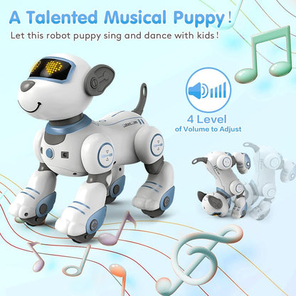 PRANITE Robot Dog Toy – Remote Control Smart Interactive Puppy with Music & Touch Response