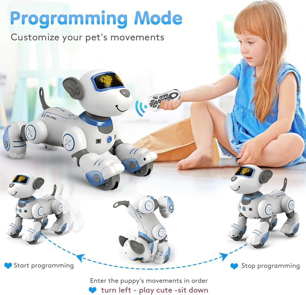 PRANITE Robot Dog Toy – Remote Control Smart Interactive Puppy with Music & Touch Response