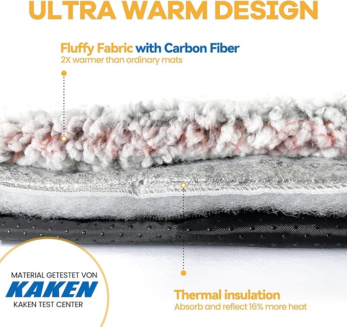 Self Warming Cat & Dog Bed Mat – Extra Warm Thermal Pet Pad with Washable Cover