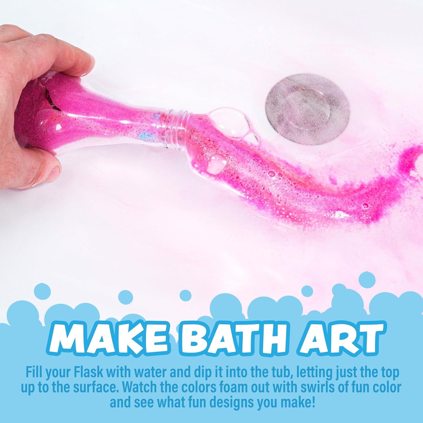 Tub Works Kids Bath Bomb Potion Toy – 6 Pack Color Fizzing Bubble Bath Bombs for Toddlers