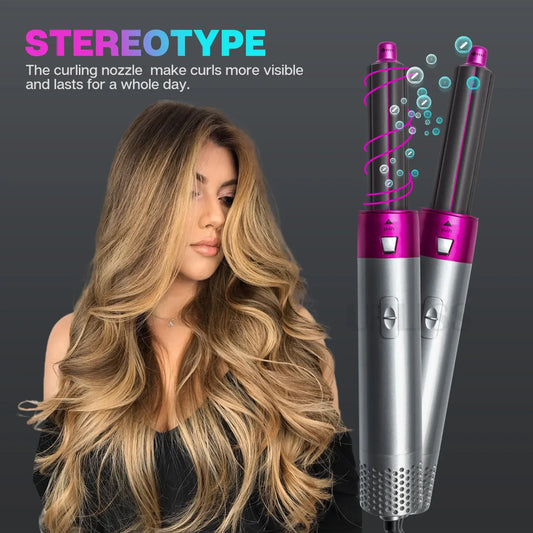 multi-functional five-in-one hot air comb automatic hair curler hair curler