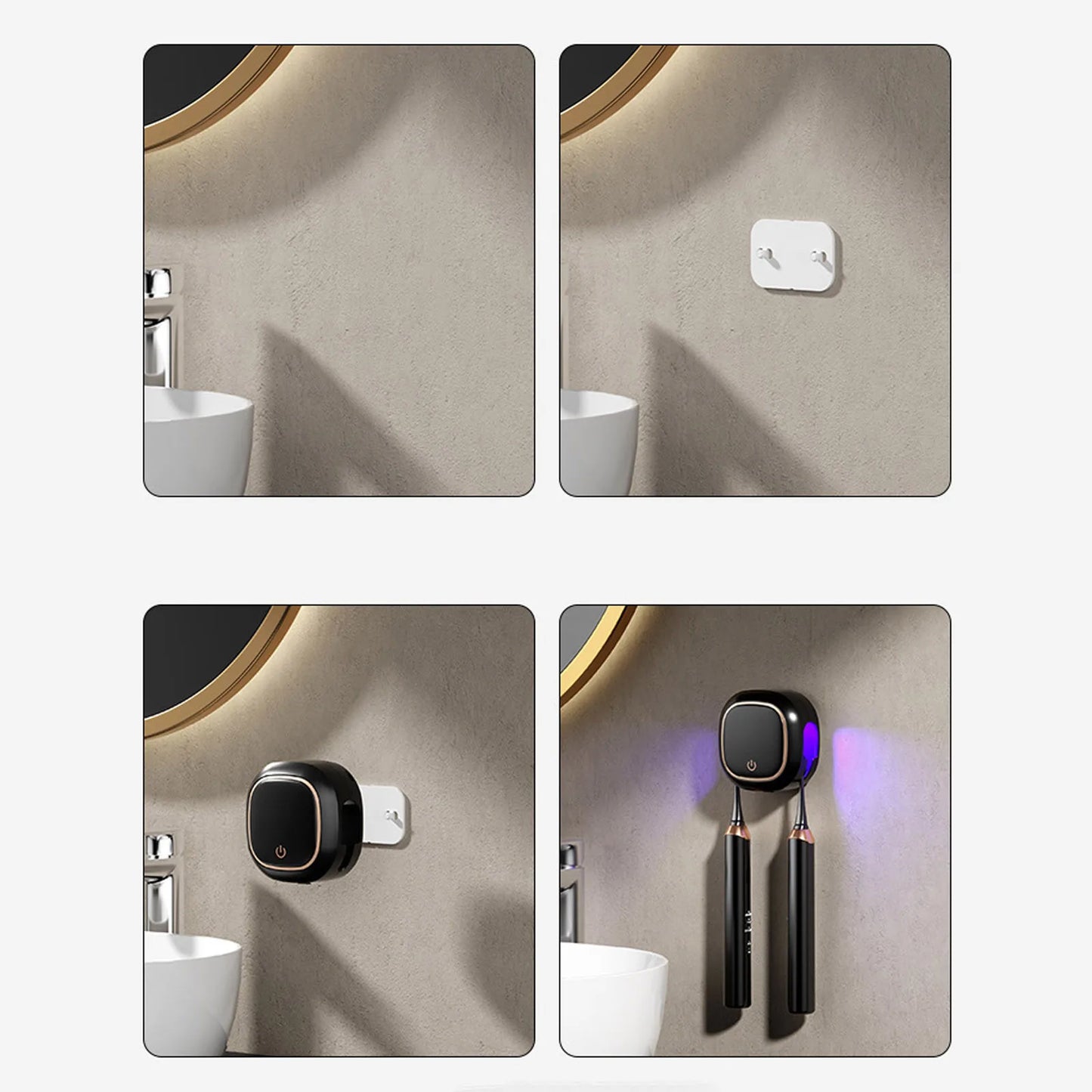 Toothbrush Holder Mouthwash Cup Wall-mounted Toothbrush Holder Intelligent