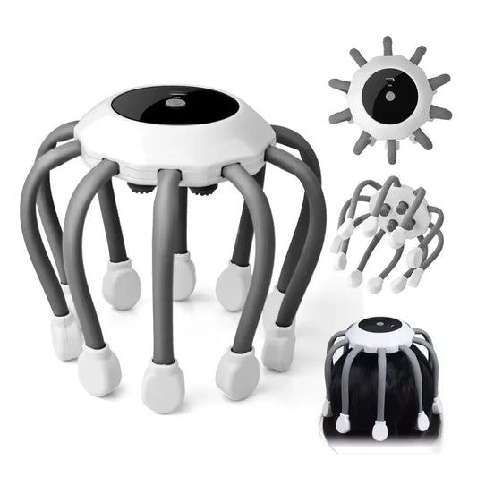 Electric Scalp Massager, 10 Vibrating Contacts, 5 Modes