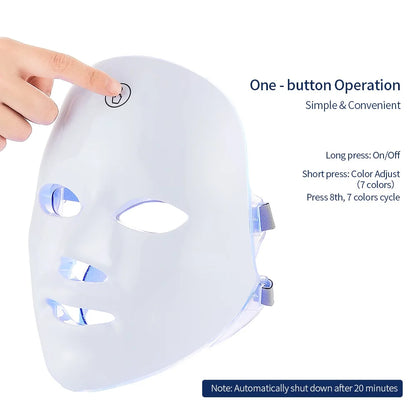 Wireless LED Face Mask Red Light Photon Therapy