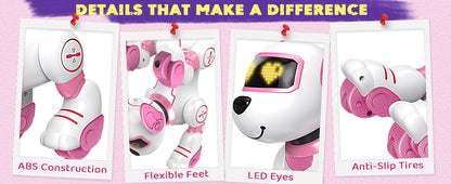 PRANITE Robot Dog Toy – Remote Control Smart Interactive Puppy with Music & Touch Response